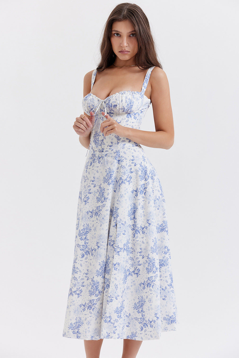 Women's French Style Corset Bust Slip Dress — Gathered Sweetheart Neckline Sleeveless Midi & Mini Dress, Elegant Summer Sundress in 30+ Colors S–2XL