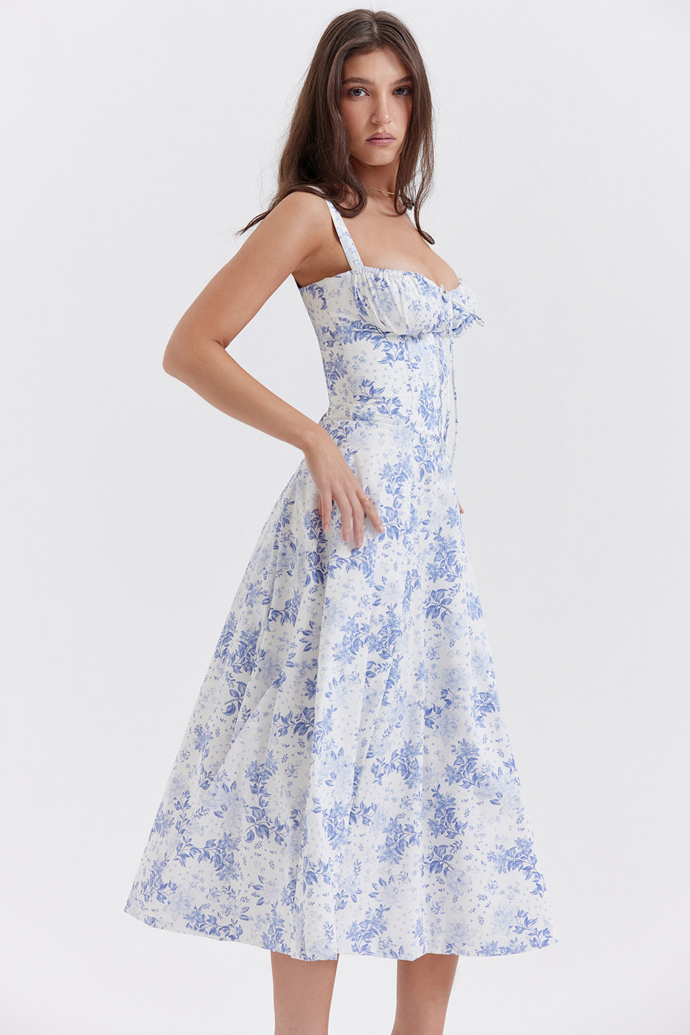 Women's French Style Corset Bust Slip Dress — Gathered Sweetheart Neckline Sleeveless Midi & Mini Dress, Elegant Summer Sundress in 30+ Colors S–2XL