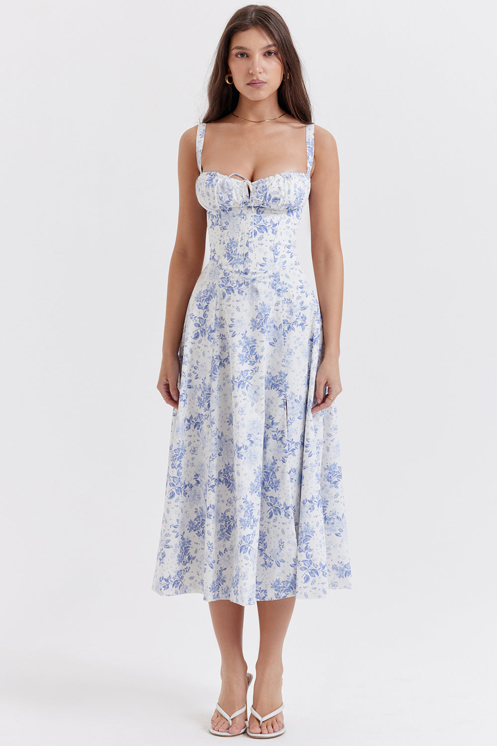 Women's French Style Corset Bust Slip Dress — Gathered Sweetheart Neckline Sleeveless Midi & Mini Dress, Elegant Summer Sundress in 30+ Colors S–2XL