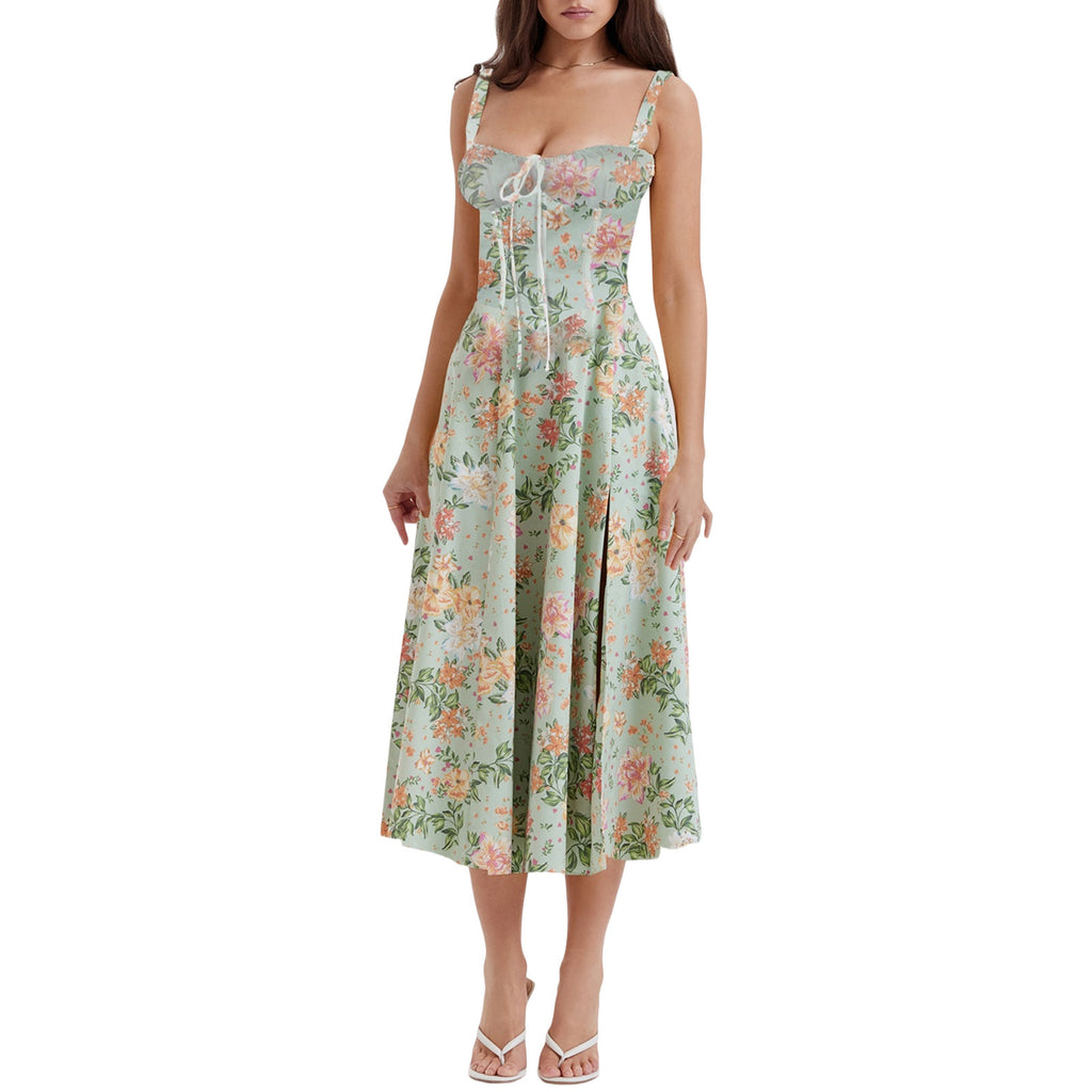Women's French Style Corset Bust Slip Dress — Gathered Sweetheart Neckline Sleeveless Midi & Mini Dress, Elegant Summer Sundress in 30+ Colors S–2XL