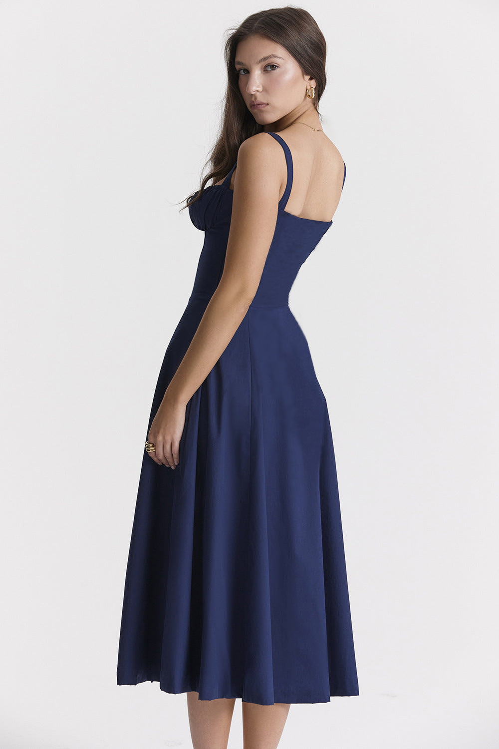 Women's French Style Corset Bust Slip Dress — Gathered Sweetheart Neckline Sleeveless Midi & Mini Dress, Elegant Summer Sundress in 30+ Colors S–2XL