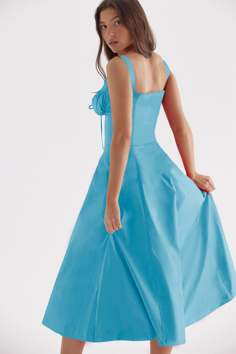 Women's French Style Corset Bust Slip Dress — Gathered Sweetheart Neckline Sleeveless Midi & Mini Dress, Elegant Summer Sundress in 30+ Colors S–2XL
