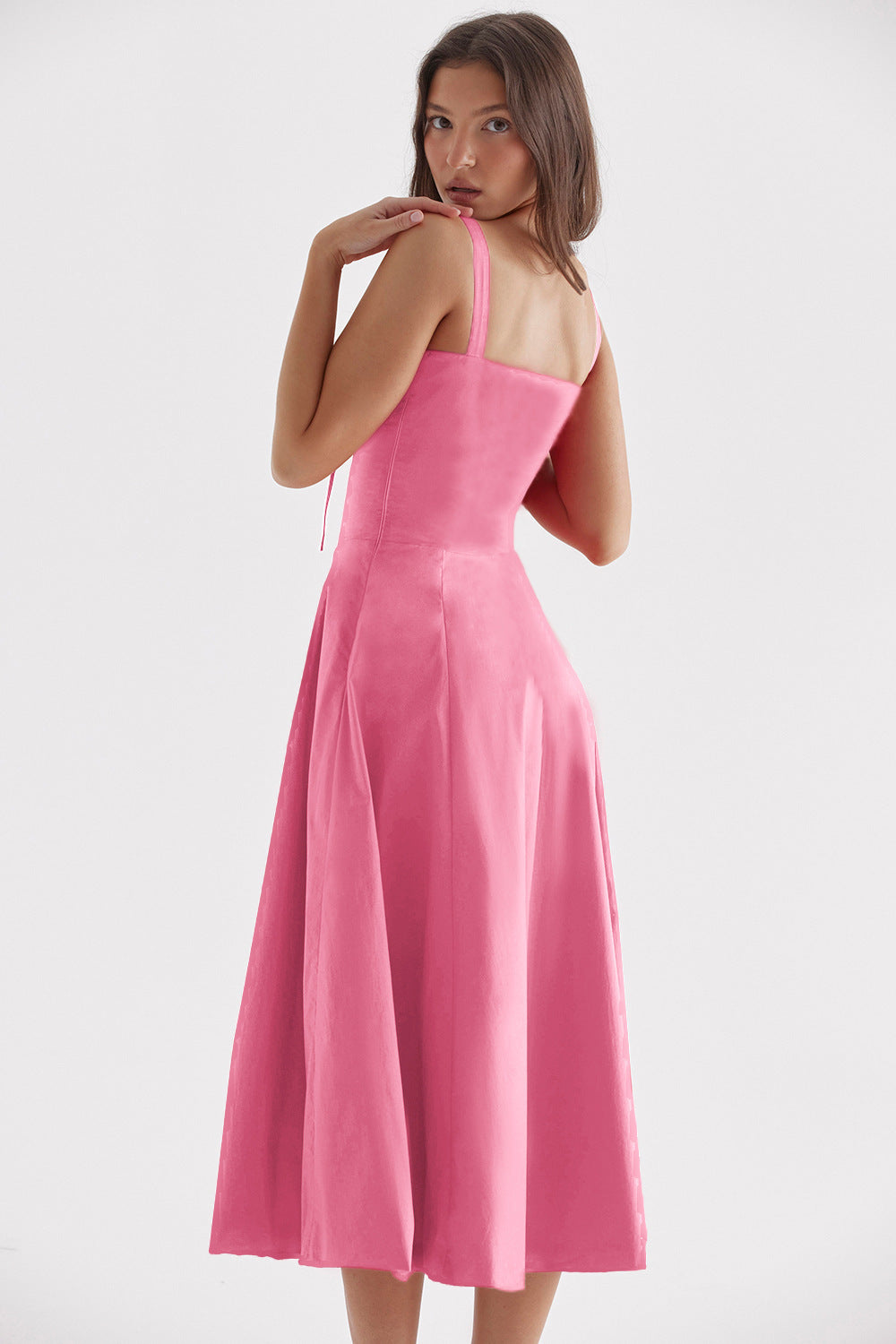 Women's French Style Corset Bust Slip Dress — Gathered Sweetheart Neckline Sleeveless Midi & Mini Dress, Elegant Summer Sundress in 30+ Colors S–2XL