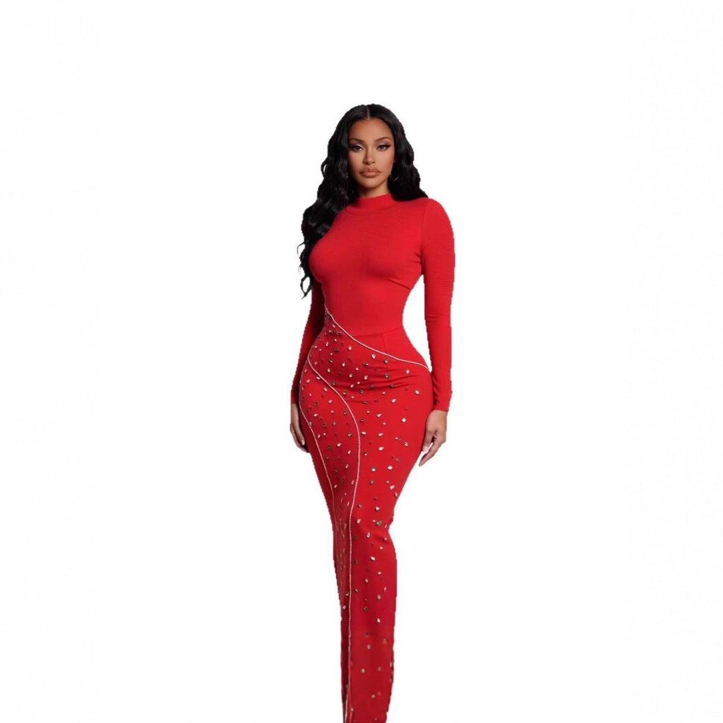 2026 Luxury Rhinestone Beaded Halter Mini Dress for Women, Sexy Deep V Couture Party Dinner Dress