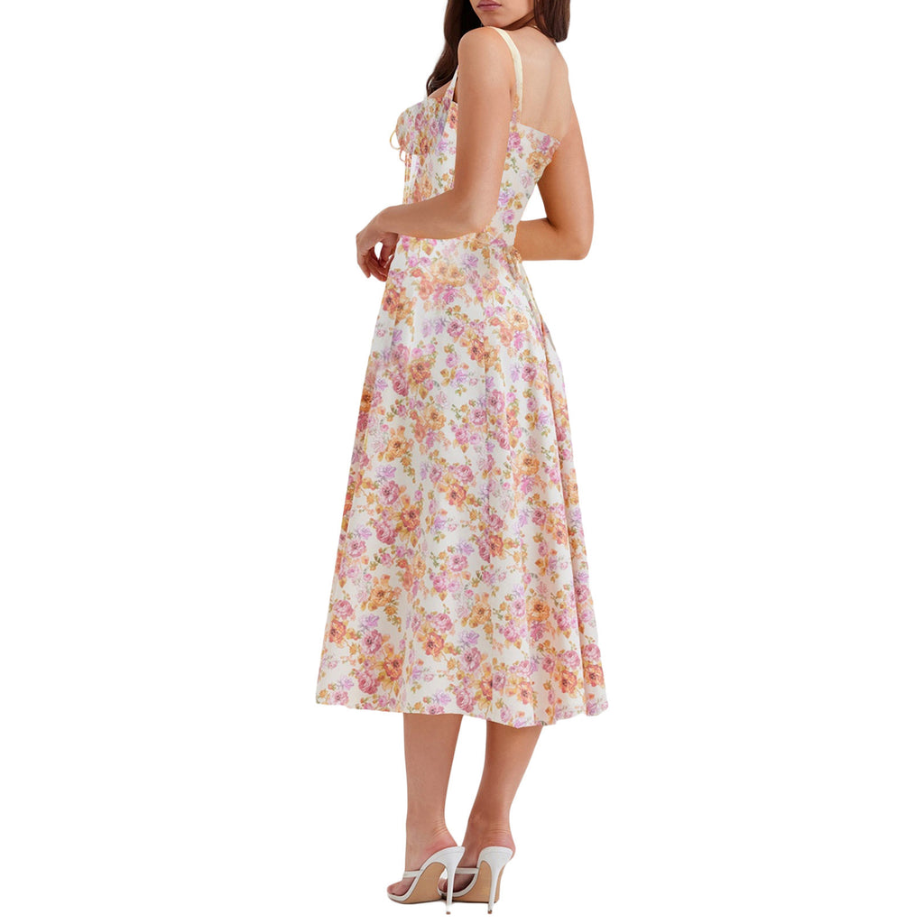 Women's French Style Corset Bust Slip Dress — Gathered Sweetheart Neckline Sleeveless Midi & Mini Dress, Elegant Summer Sundress in 30+ Colors S–2XL