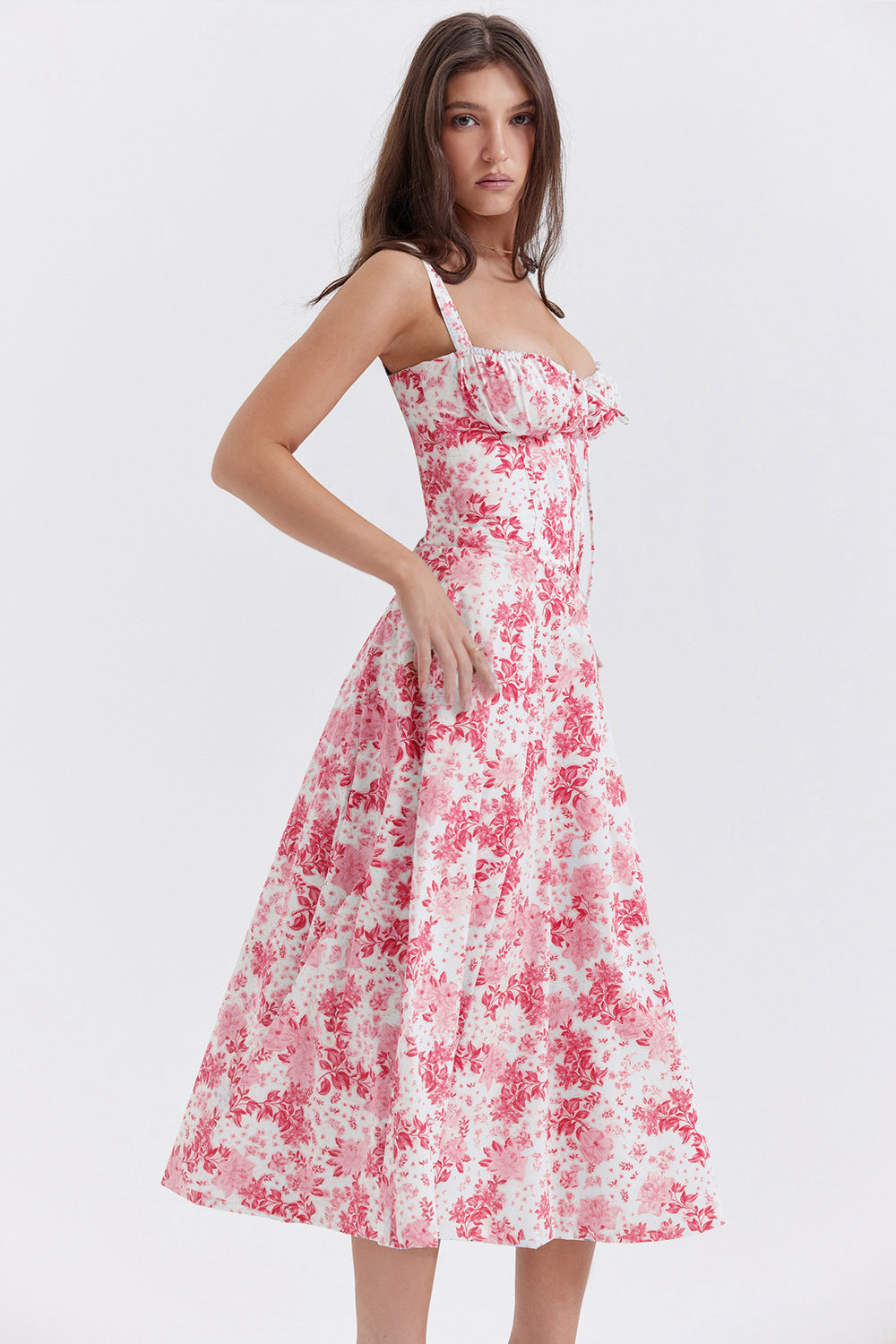 Women's French Style Corset Bust Slip Dress — Gathered Sweetheart Neckline Sleeveless Midi & Mini Dress, Elegant Summer Sundress in 30+ Colors S–2XL