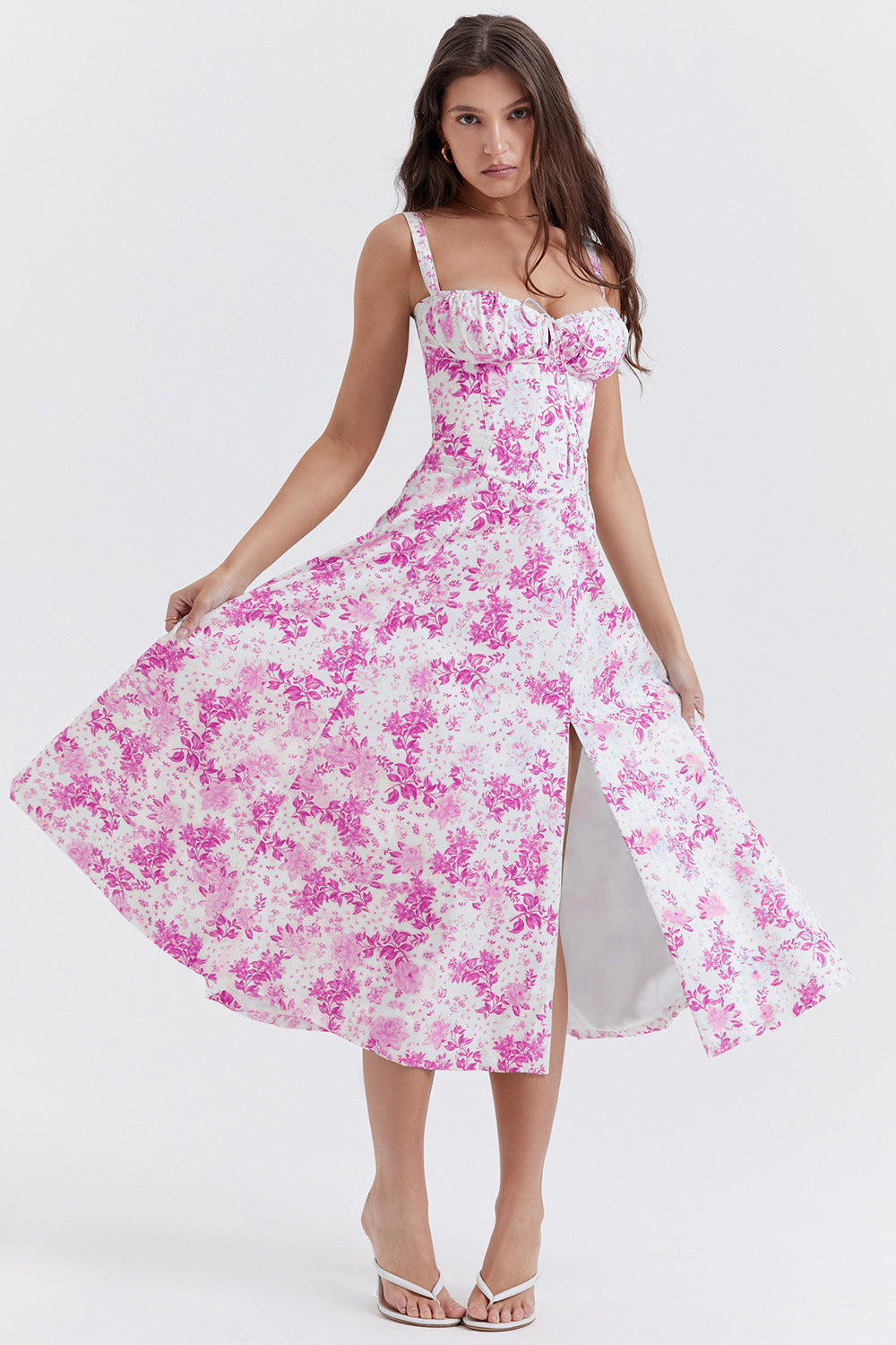 Women's French Style Corset Bust Slip Dress — Gathered Sweetheart Neckline Sleeveless Midi & Mini Dress, Elegant Summer Sundress in 30+ Colors S–2XL