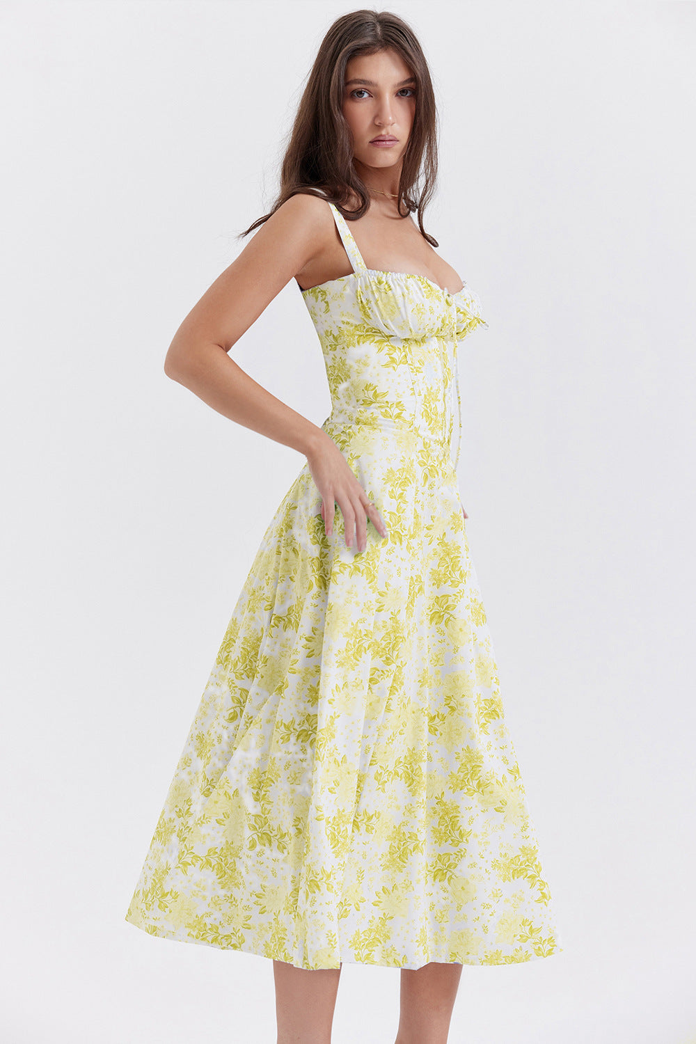 Women's French Style Corset Bust Slip Dress — Gathered Sweetheart Neckline Sleeveless Midi & Mini Dress, Elegant Summer Sundress in 30+ Colors S–2XL