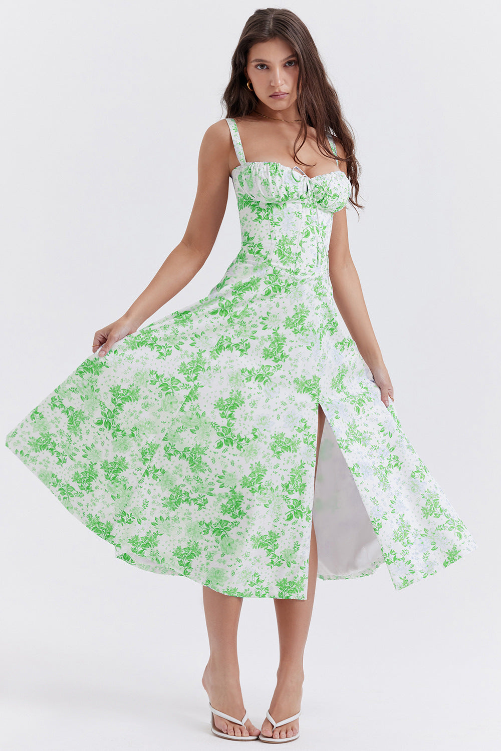 Women's French Style Corset Bust Slip Dress — Gathered Sweetheart Neckline Sleeveless Midi & Mini Dress, Elegant Summer Sundress in 30+ Colors S–2XL