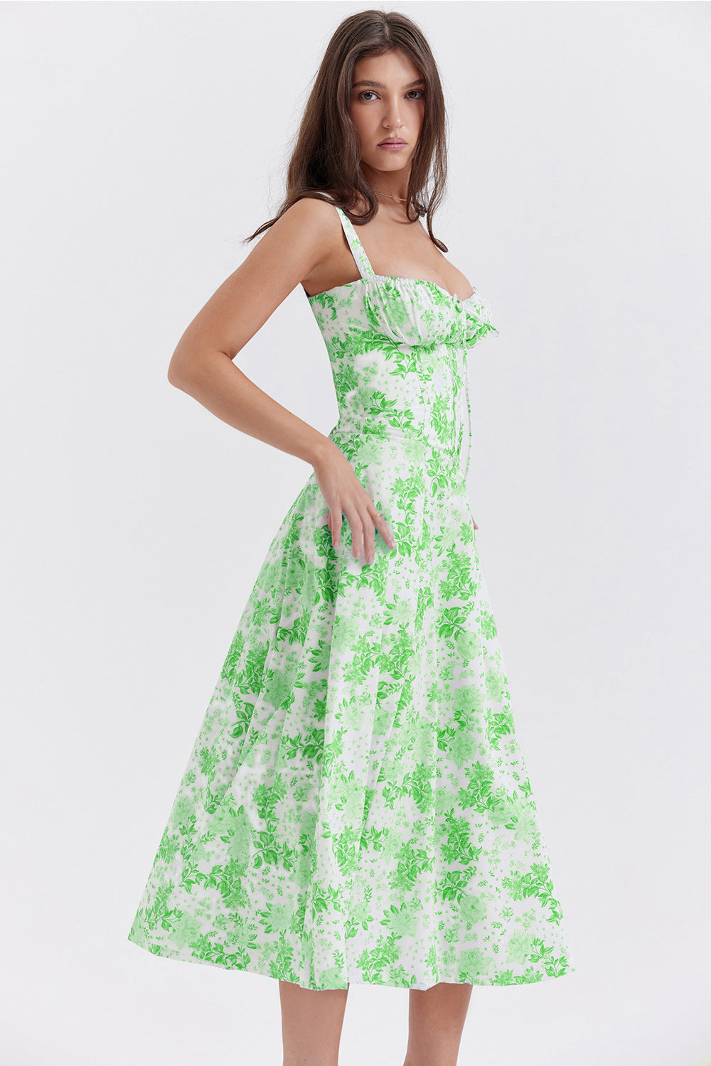 Women's French Style Corset Bust Slip Dress — Gathered Sweetheart Neckline Sleeveless Midi & Mini Dress, Elegant Summer Sundress in 30+ Colors S–2XL