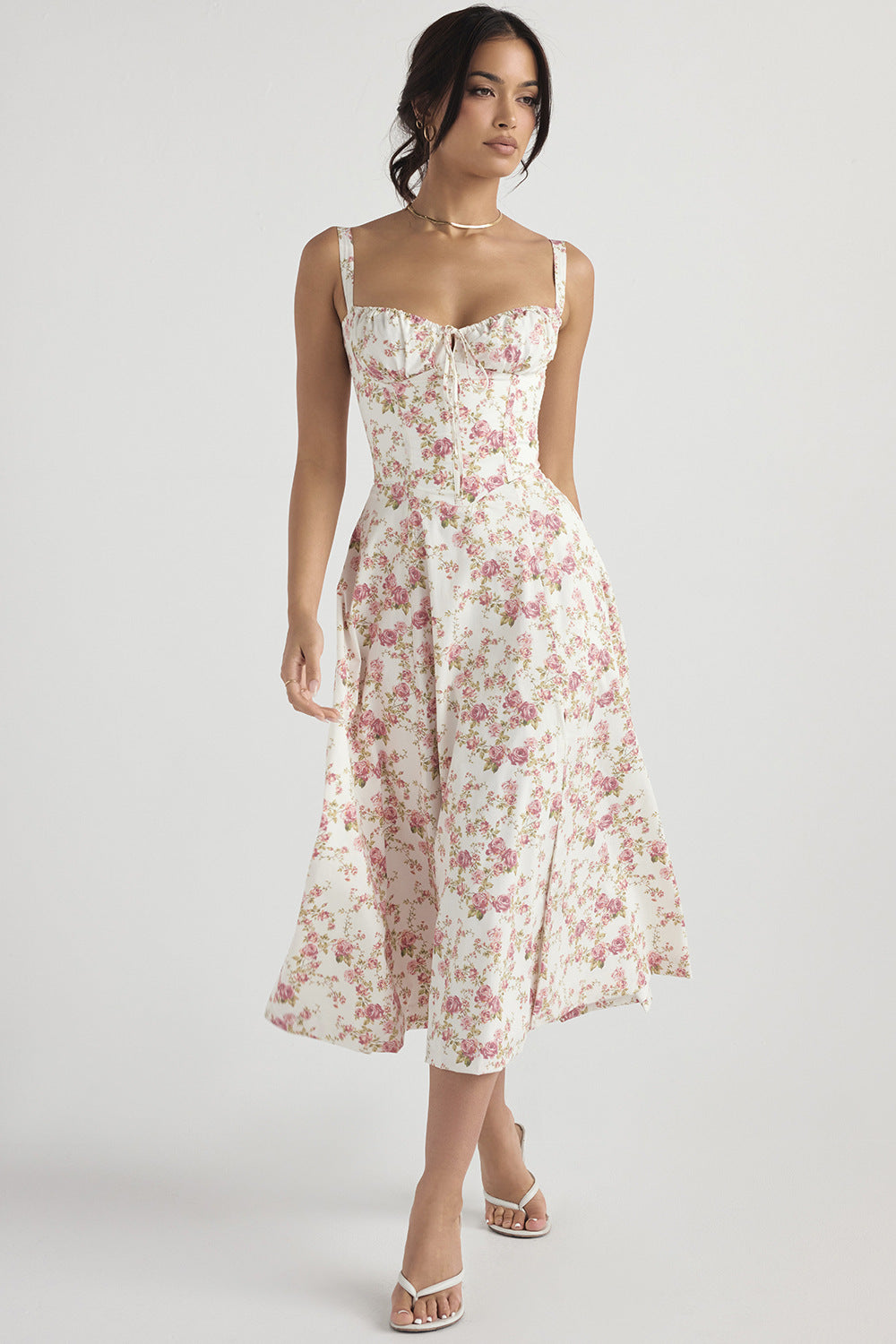 Women's French Style Corset Bust Slip Dress — Gathered Sweetheart Neckline Sleeveless Midi & Mini Dress, Elegant Summer Sundress in 30+ Colors S–2XL