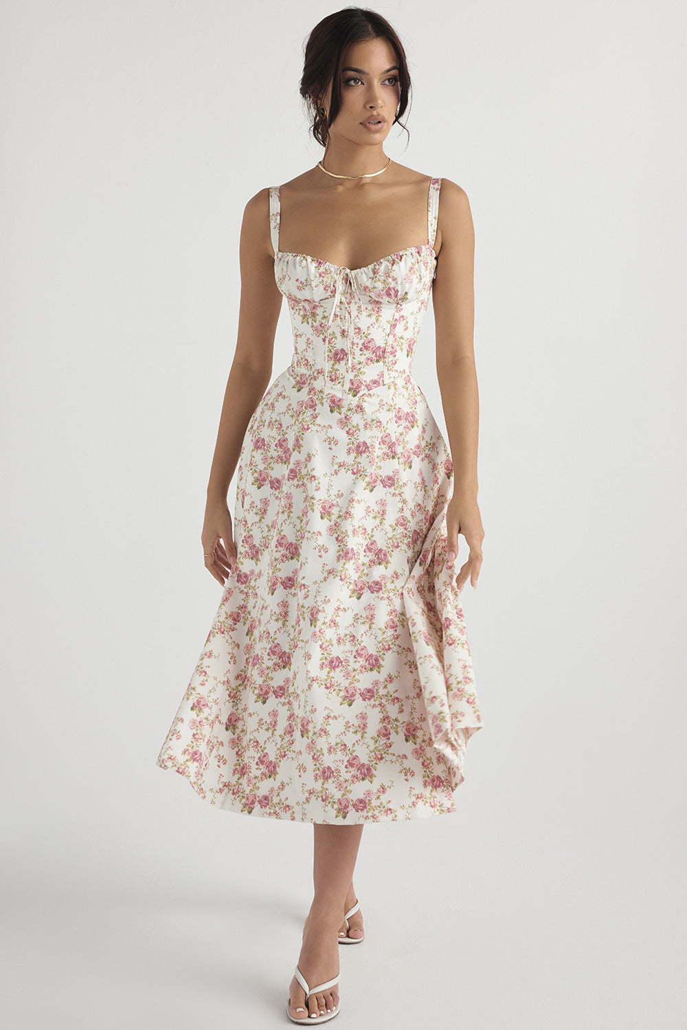 Women's French Style Corset Bust Slip Dress — Gathered Sweetheart Neckline Sleeveless Midi & Mini Dress, Elegant Summer Sundress in 30+ Colors S–2XL