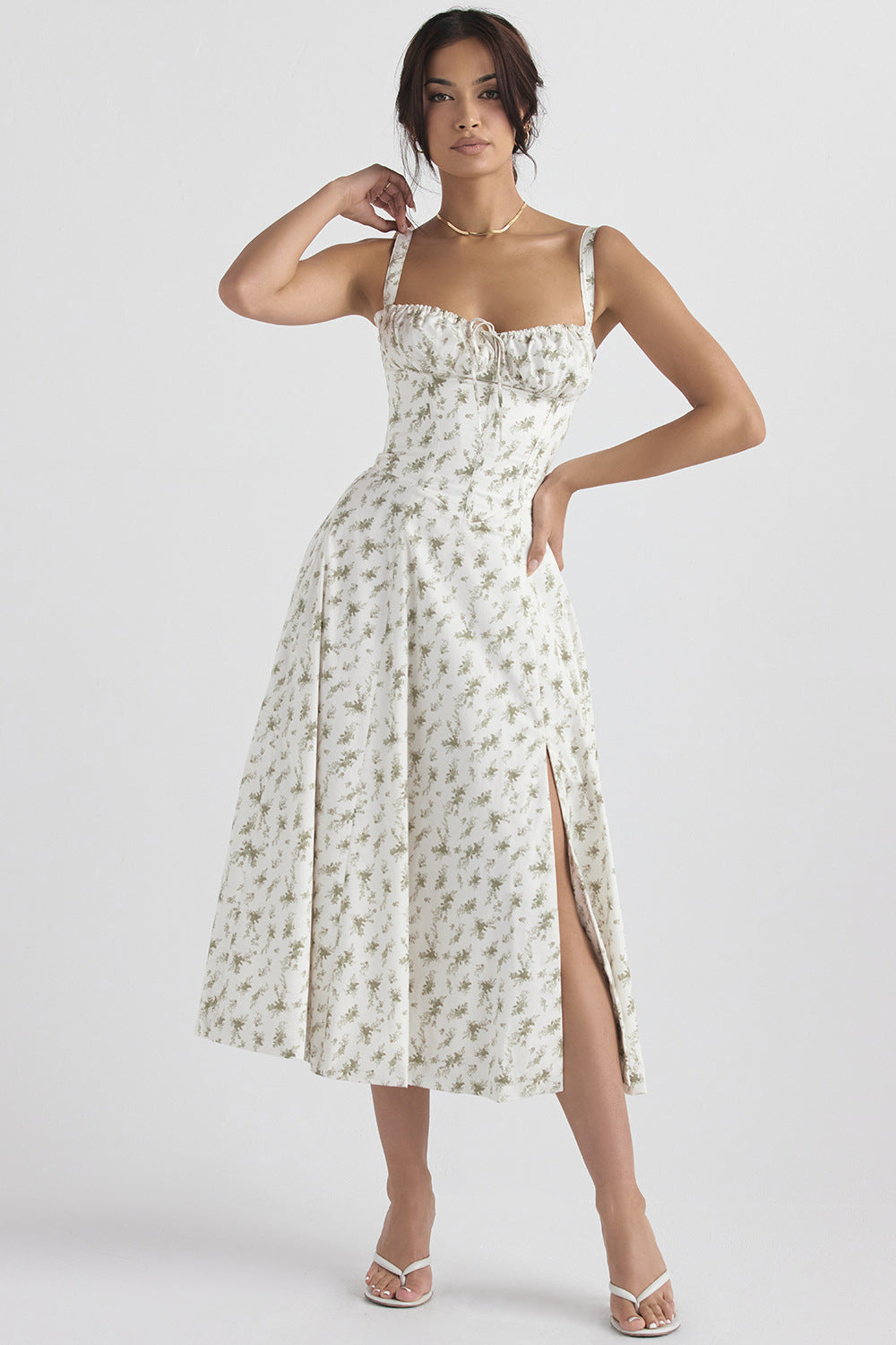 Women's French Style Corset Bust Slip Dress — Gathered Sweetheart Neckline Sleeveless Midi & Mini Dress, Elegant Summer Sundress in 30+ Colors S–2XL
