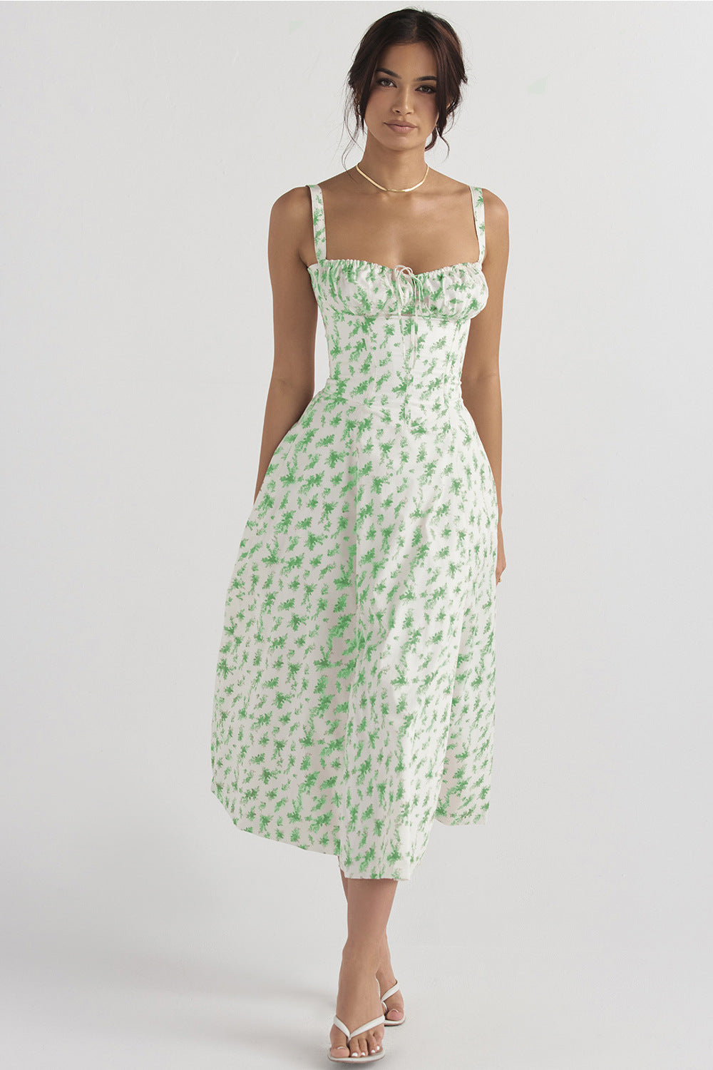 Women's French Style Corset Bust Slip Dress — Gathered Sweetheart Neckline Sleeveless Midi & Mini Dress, Elegant Summer Sundress in 30+ Colors S–2XL