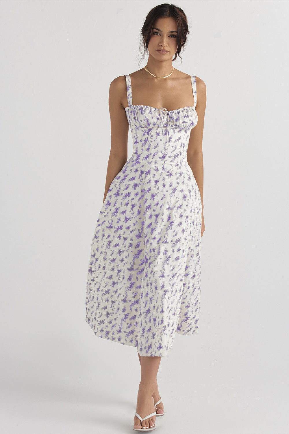 Women's French Style Corset Bust Slip Dress — Gathered Sweetheart Neckline Sleeveless Midi & Mini Dress, Elegant Summer Sundress in 30+ Colors S–2XL