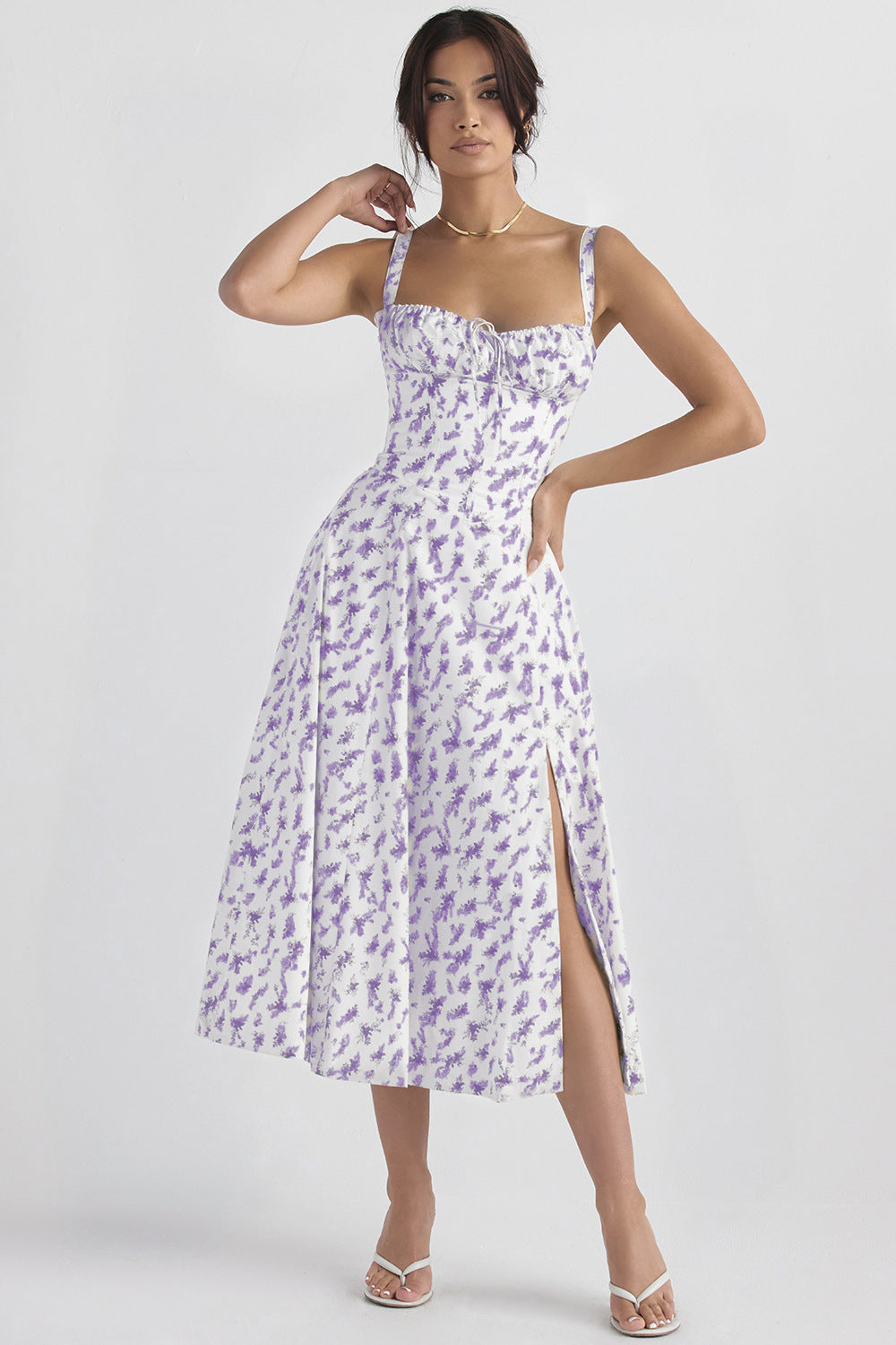 Women's French Style Corset Bust Slip Dress — Gathered Sweetheart Neckline Sleeveless Midi & Mini Dress, Elegant Summer Sundress in 30+ Colors S–2XL