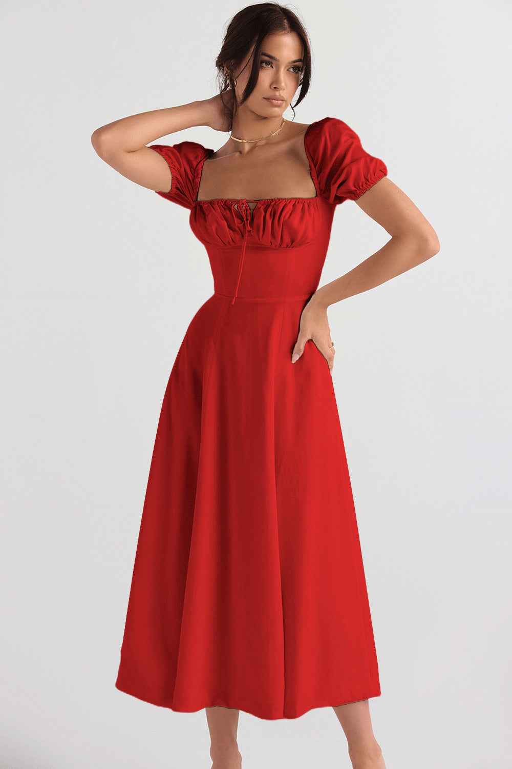 Women's French Style Corset Bust Slip Dress — Gathered Sweetheart Neckline Sleeveless Midi & Mini Dress, Elegant Summer Sundress in 30+ Colors S–2XL