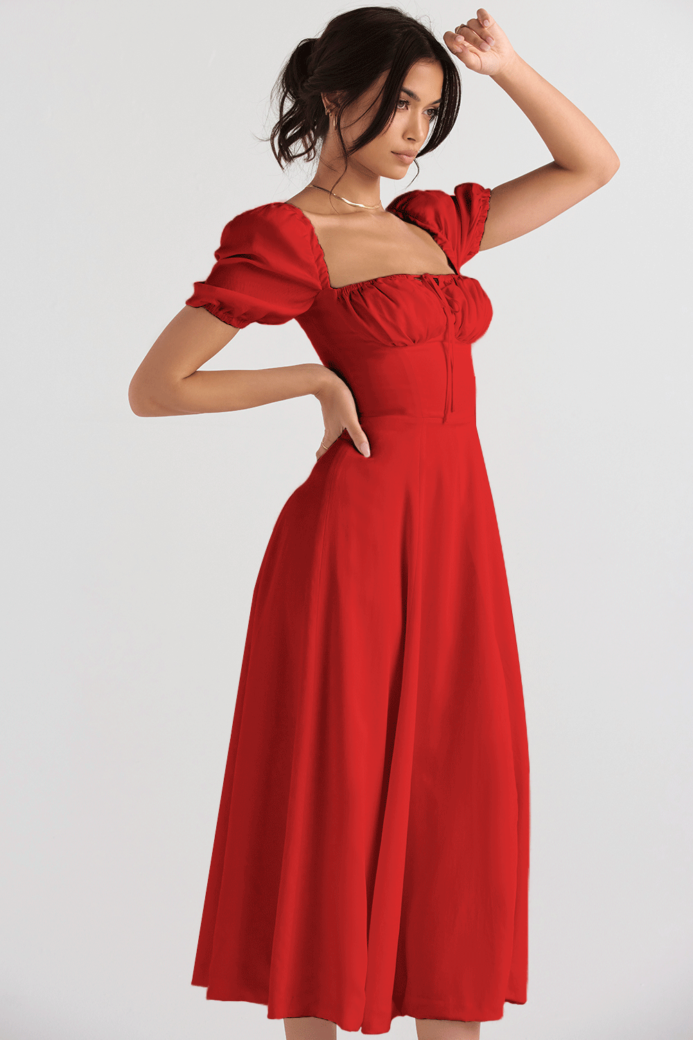 Women's French Style Corset Bust Slip Dress — Gathered Sweetheart Neckline Sleeveless Midi & Mini Dress, Elegant Summer Sundress in 30+ Colors S–2XL