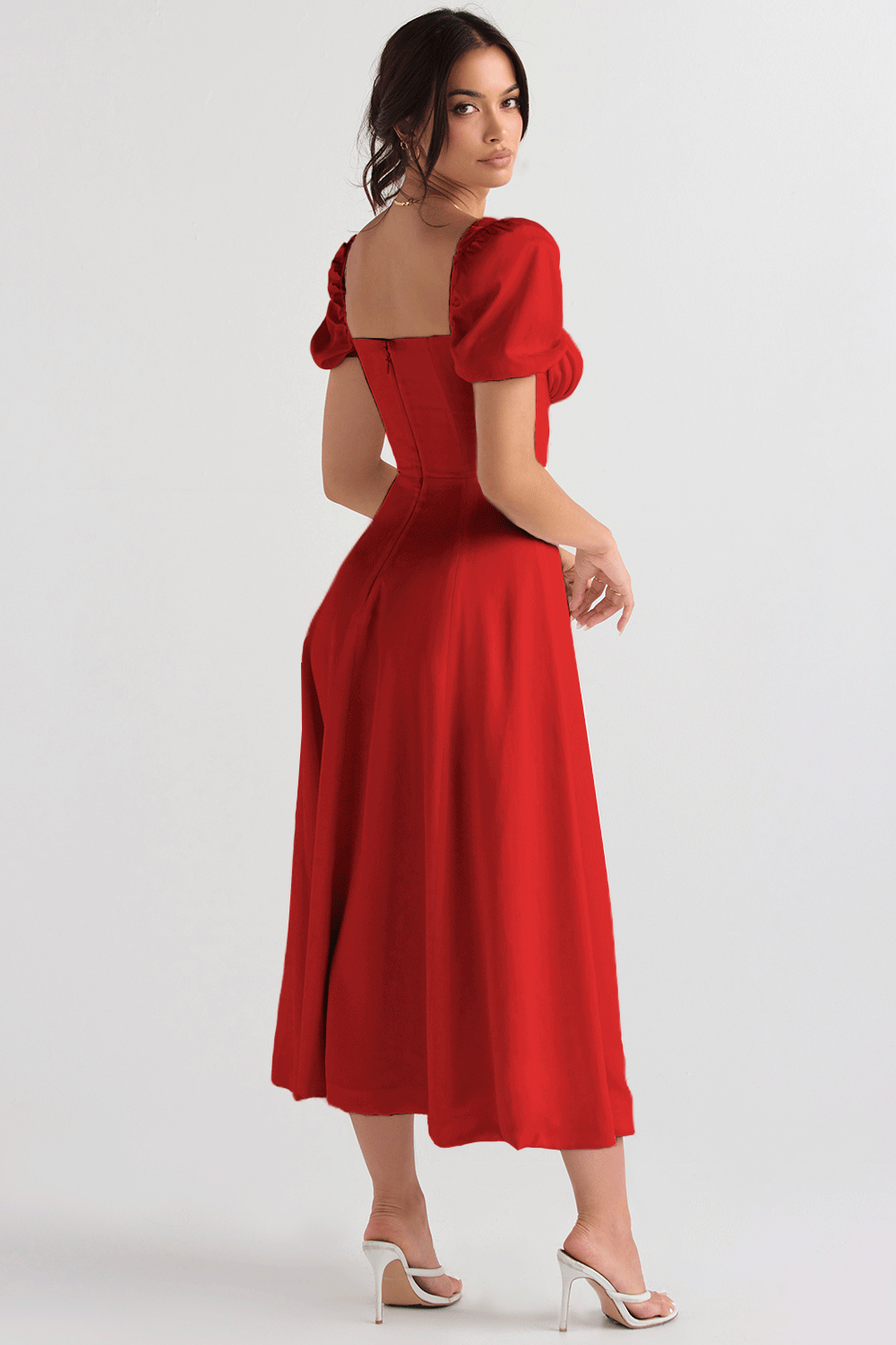 Women's French Style Corset Bust Slip Dress — Gathered Sweetheart Neckline Sleeveless Midi & Mini Dress, Elegant Summer Sundress in 30+ Colors S–2XL