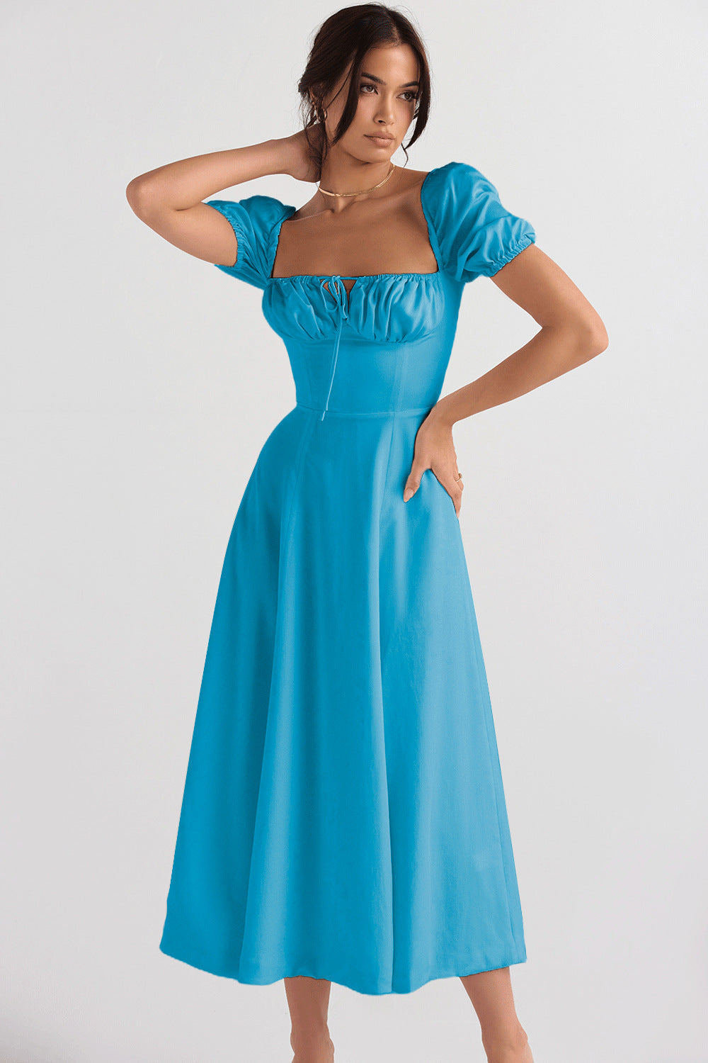 Women's French Style Corset Bust Slip Dress — Gathered Sweetheart Neckline Sleeveless Midi & Mini Dress, Elegant Summer Sundress in 30+ Colors S–2XL