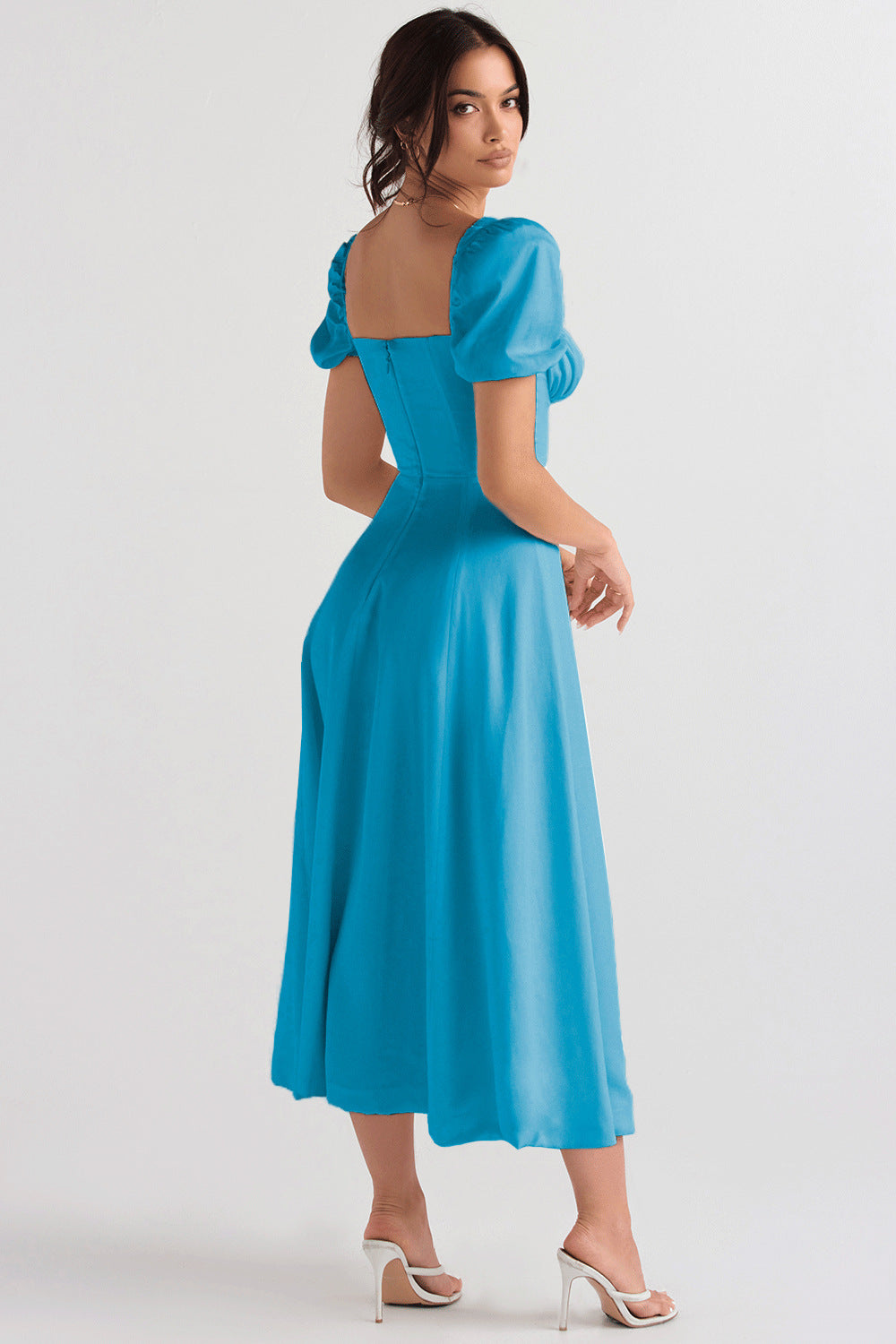 Women's French Style Corset Bust Slip Dress — Gathered Sweetheart Neckline Sleeveless Midi & Mini Dress, Elegant Summer Sundress in 30+ Colors S–2XL