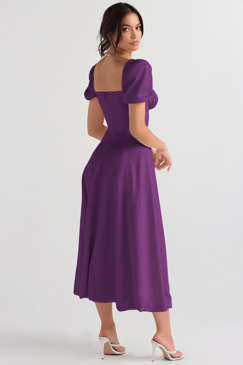 Women's French Style Corset Bust Slip Dress — Gathered Sweetheart Neckline Sleeveless Midi & Mini Dress, Elegant Summer Sundress in 30+ Colors S–2XL