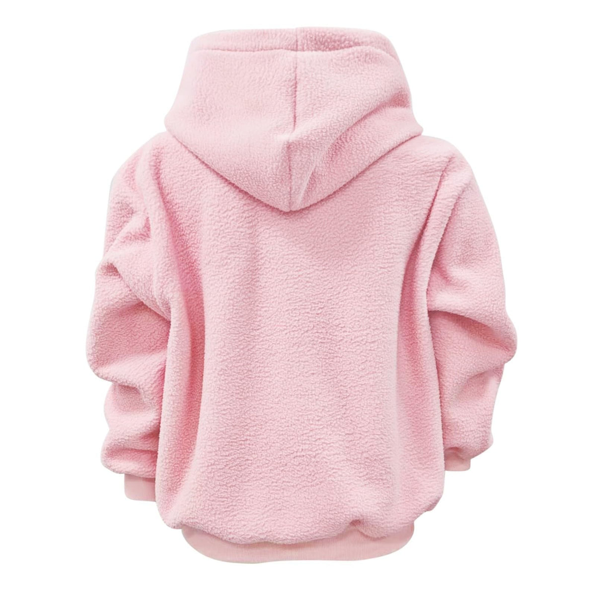 Women's Fluffy Teddy Fleece Oversized Hoodie — Plush Pullover Sweatshirt with Wrap Front Pocket & Drawstring Hood, Cozy Winter Top S–XXL in 7 Colors