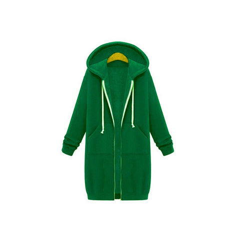 Women's Longline Zip-Up Hoodie | Oversized Fleece Hooded Sweatshirt Jacket | Cozy Mid-Length Fall Winter Coat