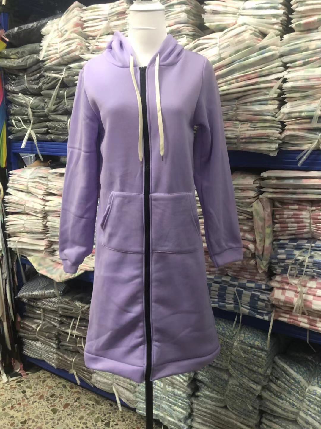 Women's Longline Zip-Up Hoodie | Oversized Fleece Hooded Sweatshirt Jacket | Cozy Mid-Length Fall Winter Coat