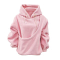Women's Fluffy Teddy Fleece Oversized Hoodie — Plush Pullover Sweatshirt with Wrap Front Pocket & Drawstring Hood, Cozy Winter Top S–XXL in 7 Colors