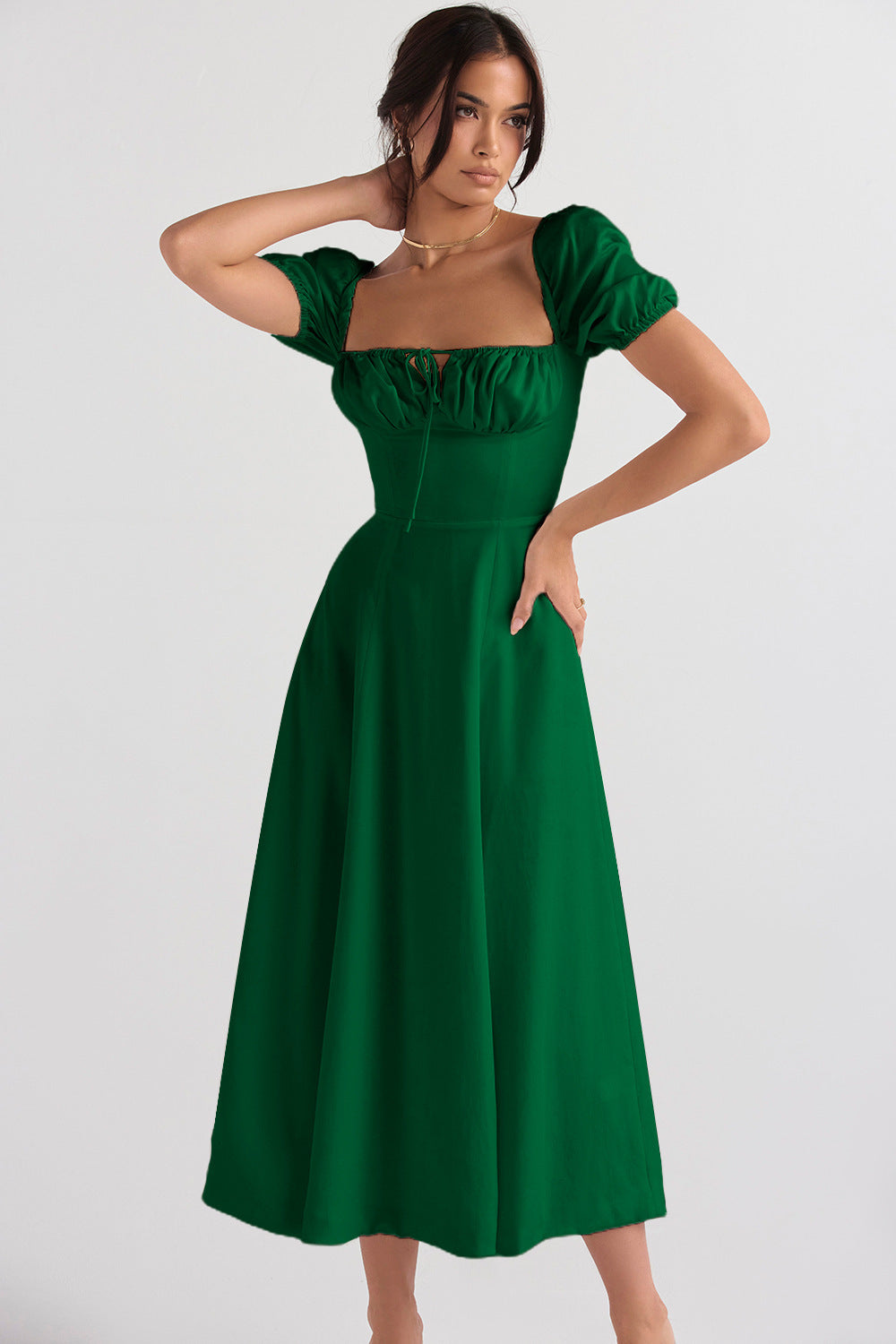 Women's French Style Corset Bust Slip Dress — Gathered Sweetheart Neckline Sleeveless Midi & Mini Dress, Elegant Summer Sundress in 30+ Colors S–2XL