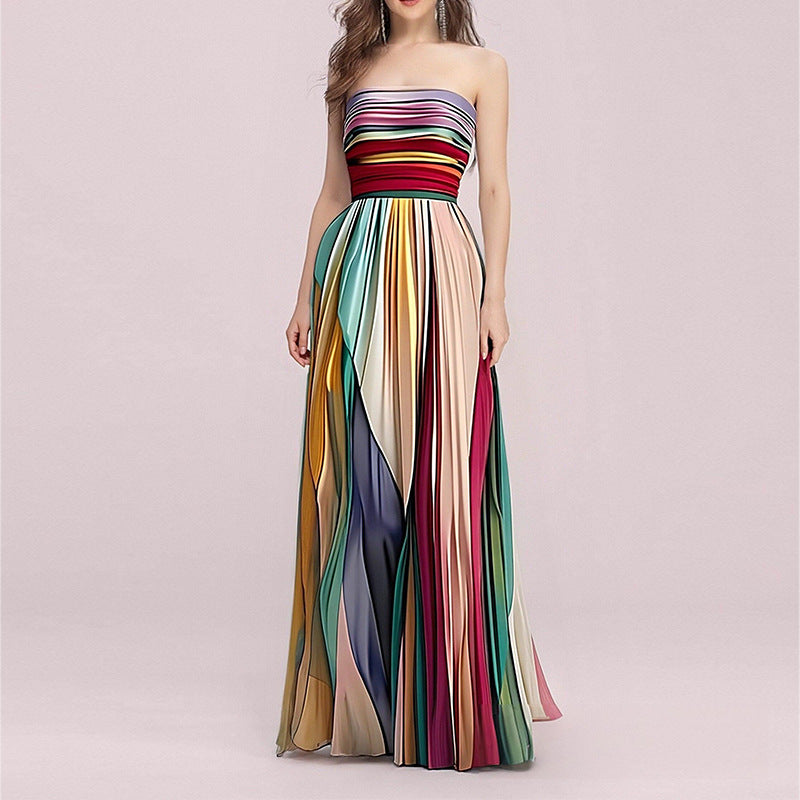 Women's V-Neck Floral Print Maxi Dress — Elegant Fit & Flare Long Dress with Wrap Neckline, Fitted Waistband & Flutter Sleeves, Boho Summer Evening Dress S–XXXL in 16 Prints
